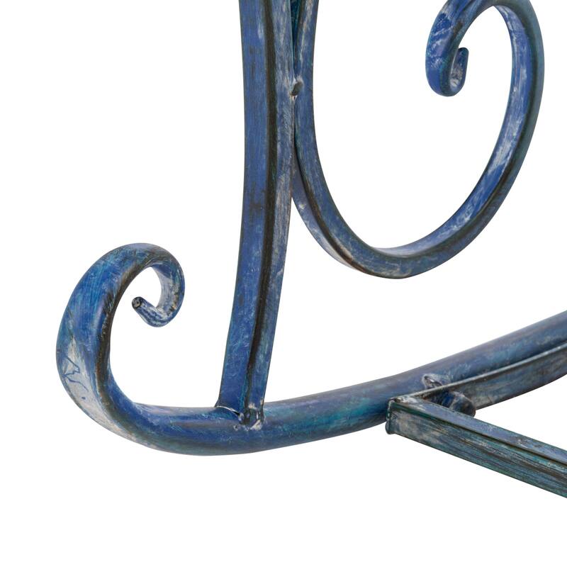SAFAVIEH Jakayla Victorian Scroll Iron Outdoor Rocking Bench - 43 In. W x 33 In. D x 37 In. H - 43Wx33Dx37H