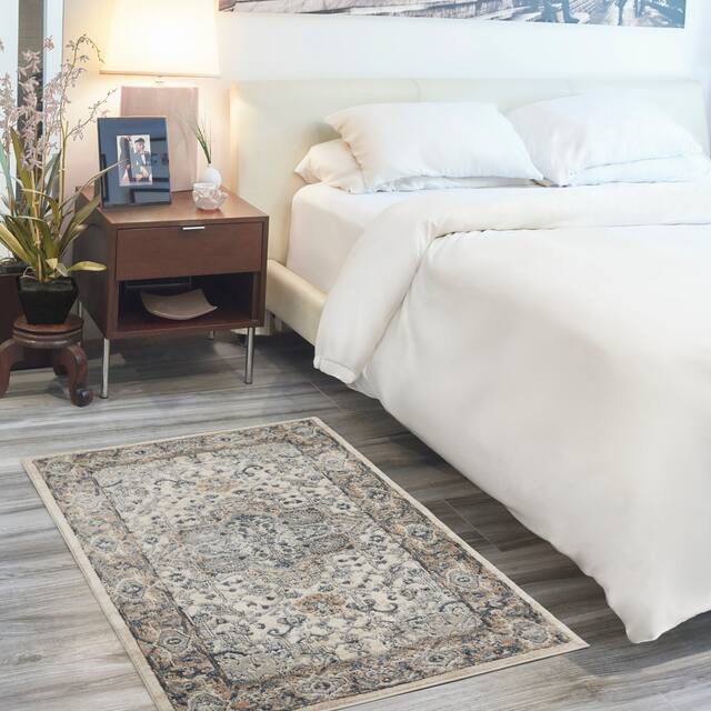 Nourison Concerto Traditional Persian Medallion Area Rug - 3' x 5' - Ivory/Grey