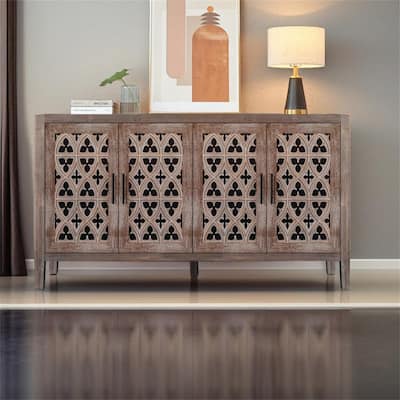 Hollow Four Door Antique Cabinet