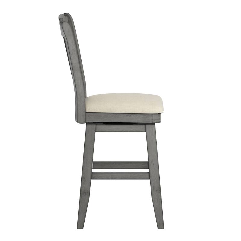 Eleanor Slat Back Wood Swivel Stool by iNSPIRE Q Classic