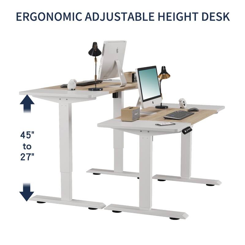 Rossetta 55" Electric Height Adjustable Standing Desk with Double Beam Single Motor