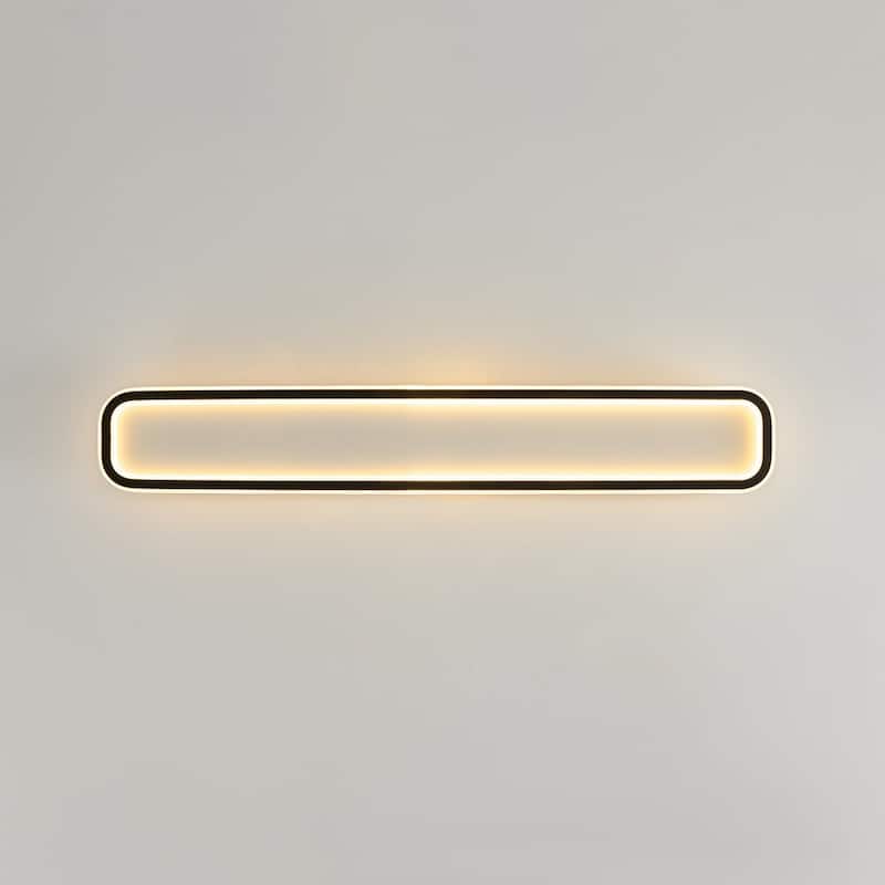 Minimalism Rectangular Dimmable LED Semi Flush Mount Ceiling Light
