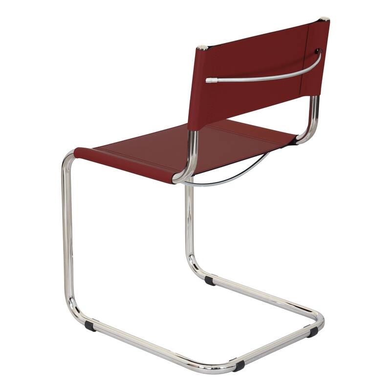 Breuer Chair Company Mart Stam Cantilever Side Chair w/ Chrome Frame (Various Bonded Leather Colors)