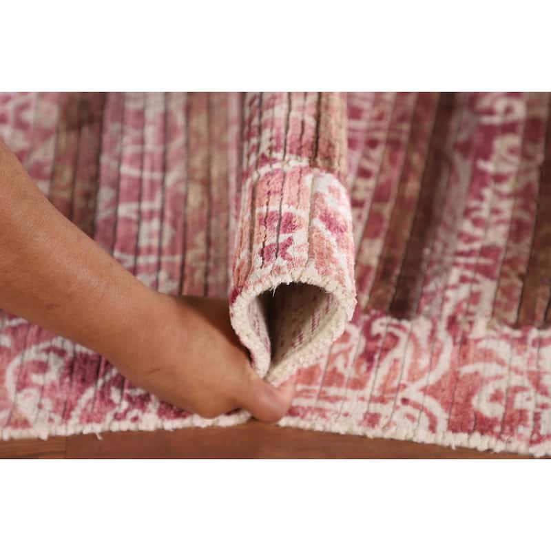 Striped / Abstract Accent Rug Hand-Knotted Modern Wool Carpet - 2'8"x 4'10"