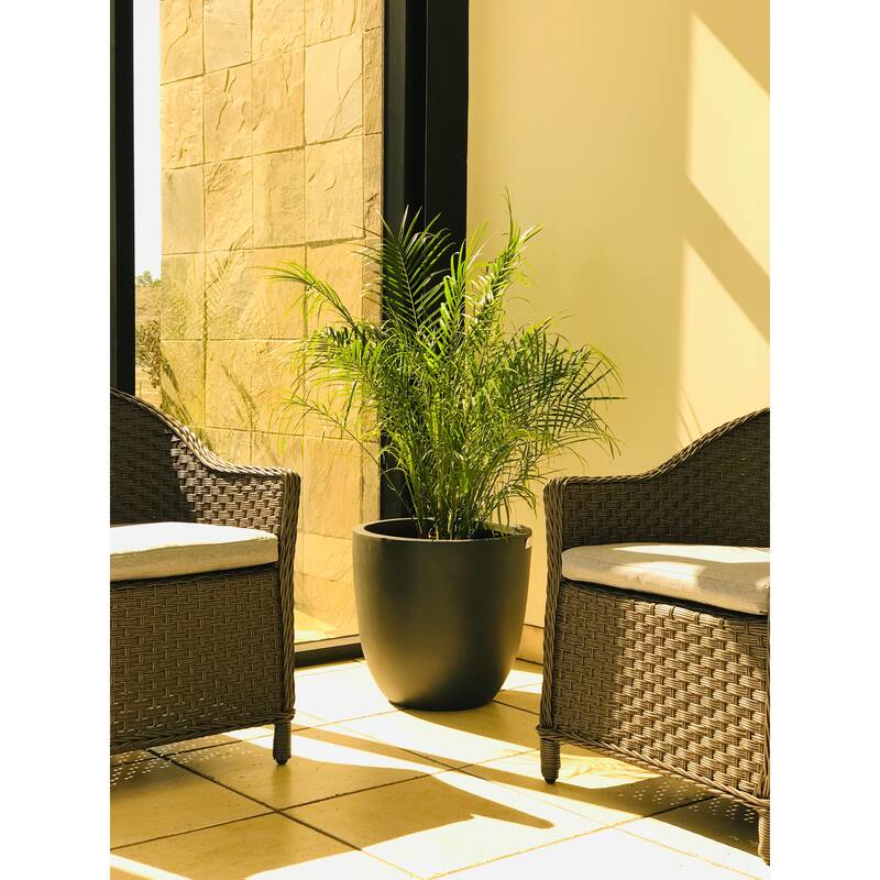 Kante 17 in. Tall Round Lightweight Concrete Seamless Outdoor Planter