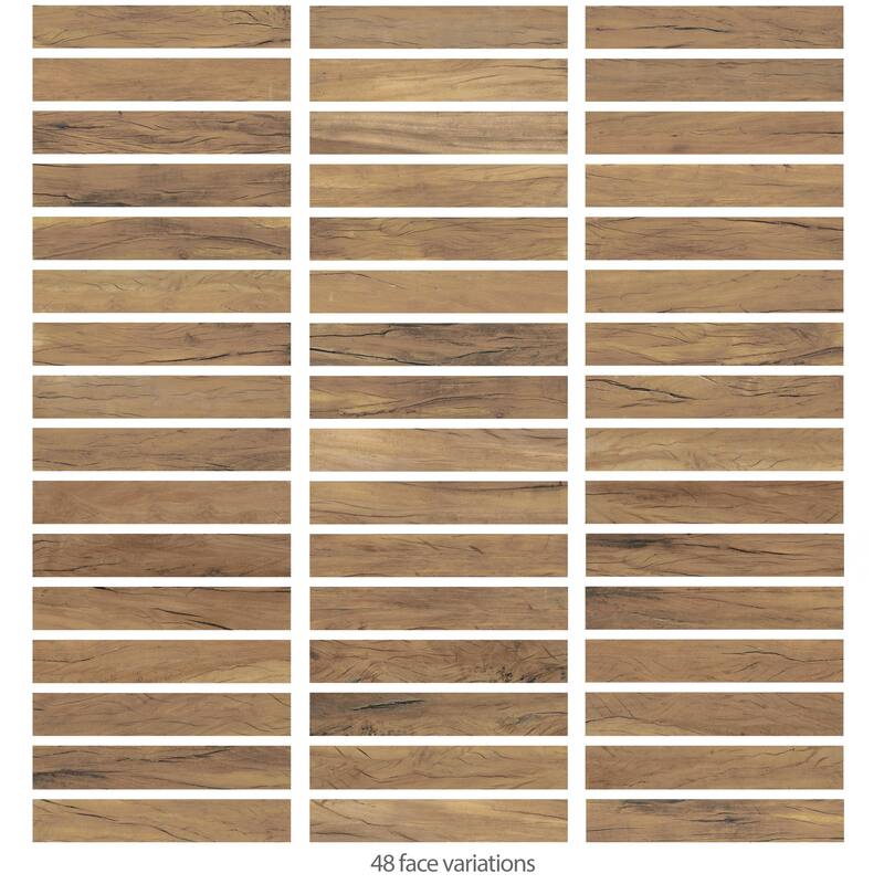 Merola Tile Kings Forest Natural 2-7/8" x 17-3/4" Ceramic Floor and Wall Tile