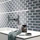 preview thumbnail 6 of 5, TileGen. Inner Reflections Mirror Look 3" x 6" Beveled Glass Mosaic Tile in Grey Wall Tile (10 sheets/9.6sqft.)