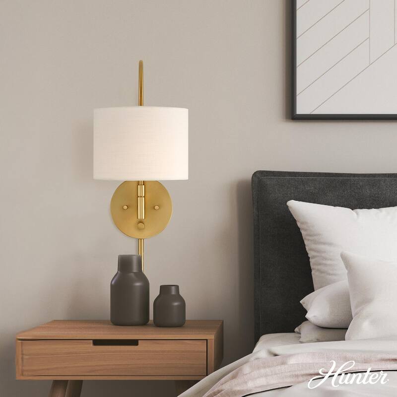 Hunter Horizon 1-Light Wall Sconce - Bedroom, Bathroom, Hallway, Living Room - Transitional