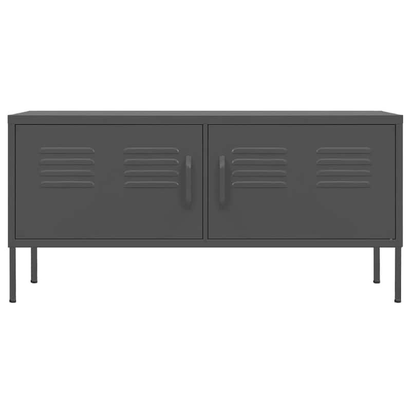 vidaXL TV Stand TV Unit Sideboard Home TV Console Media Unit Cupboard Steel - 41.3"x13.8"x19.7"