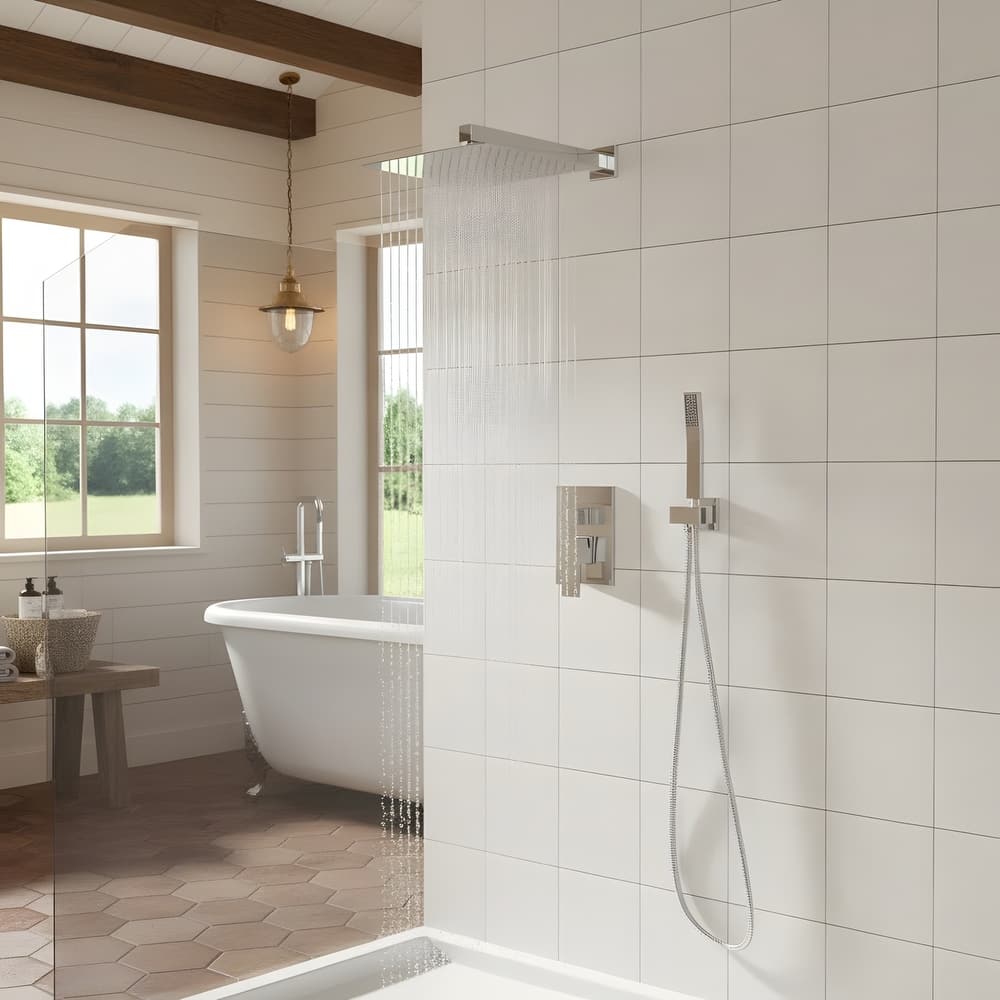 Wall Mounted Dual Shower Head Shower Set