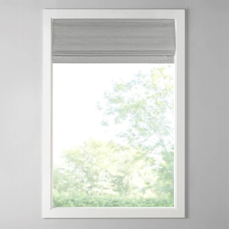 Printed Faux Silk Room Darkening Cordless Roman Shade