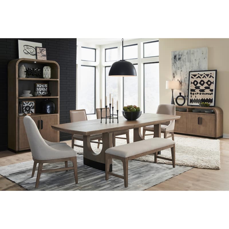 Magnussen Home Tristan Swiss Coffee Upholstered Arm Chair Two Pack - 25.13''W x 26.84''D x 38''H