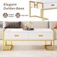 preview thumbnail 6 of 13, Modern Glam Rectangular Coffee Table with 4 Hidden Drawers by Harper&Bright Designs