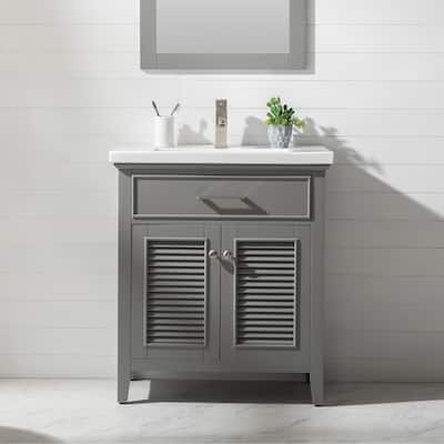 Design Element Cameron 30" Single Sink Vanity In Gray