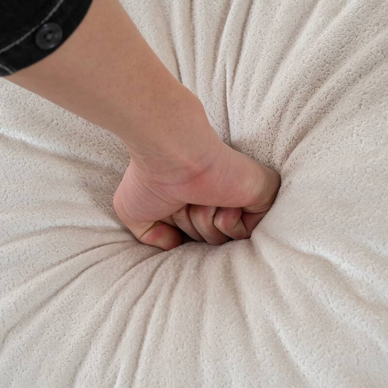 Convertible Sectional Sofa with L-Shape Chaise, Corduroy Upholstered Sleeper Sofa, Modular 3 Seat Compression Sofa