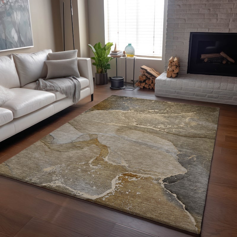 Premium Washable Super Soft Abstract Flow Contemporary Mayfield Rug