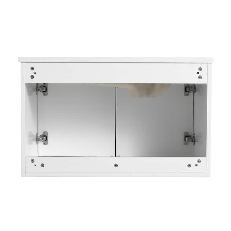 Bathroom Vanity With Sink In 24/30/36 Inch, Floating Bathroom Vanity With Soft Close Door