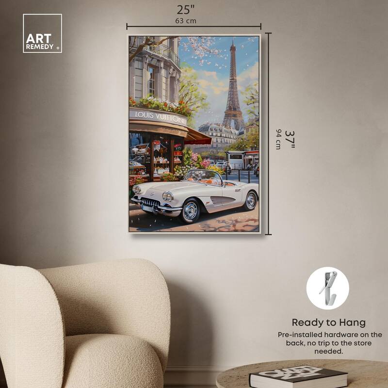 A View of Paris from the Car Canvas by Art Remedy
