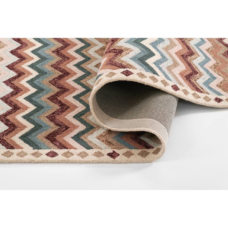 Erin Gates by Momeni Abbott Zigzag Stripe Hand Tufted Wool Area Rug
