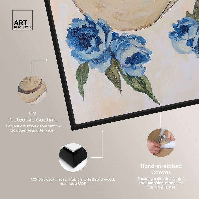 Brimming Blues I Canvas by Art Remedy