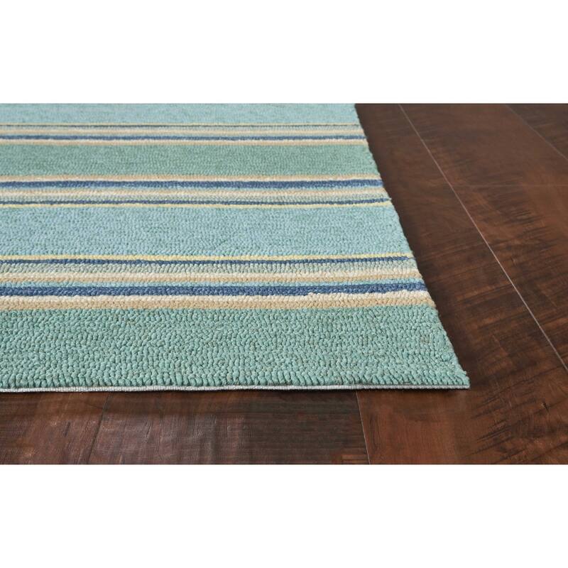 Safi Stripe Weather Resistant Current & Stylish Hand-Woven Outdoor Rug