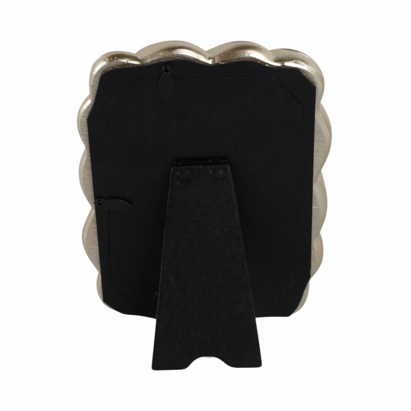 Decorative Resin and Glass Frame Twisted Rope Design - 5"x7", Gold