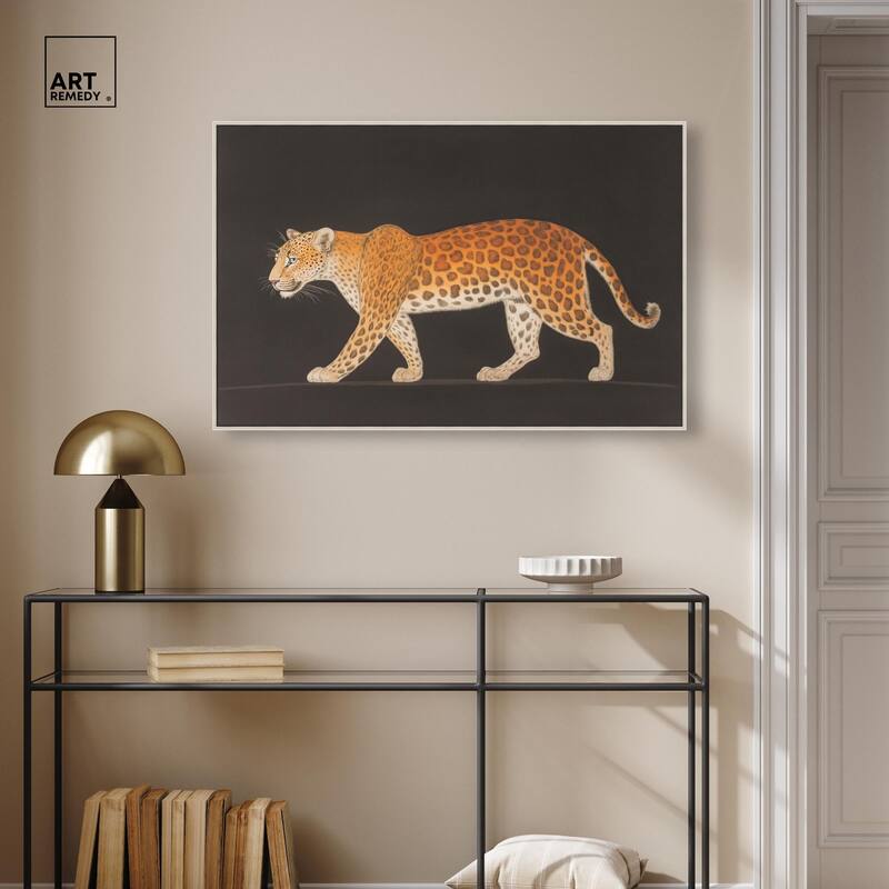 Golden Leopard Canvas by Art Remedy