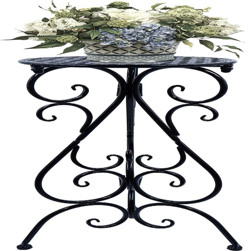 Metal Plant Stand Indoor Outdoor - 13.78 x 13.78x 22.5 inches - Black