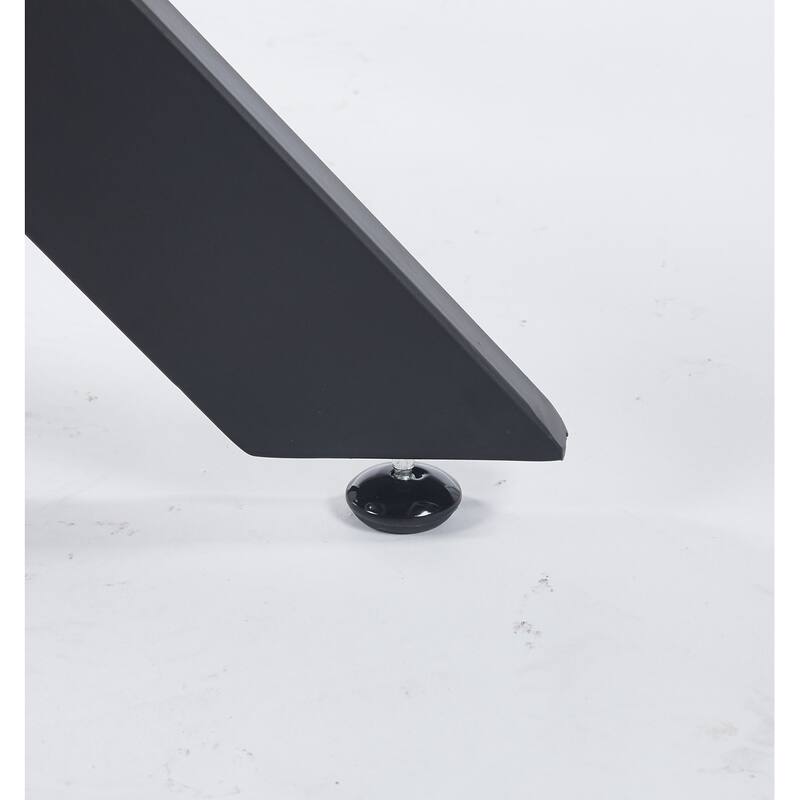 Modern Round Glass Dining Table for 2 to 4 Person, Circle Kitchen Table with Tempered Glass Top and Cross Metal Legs