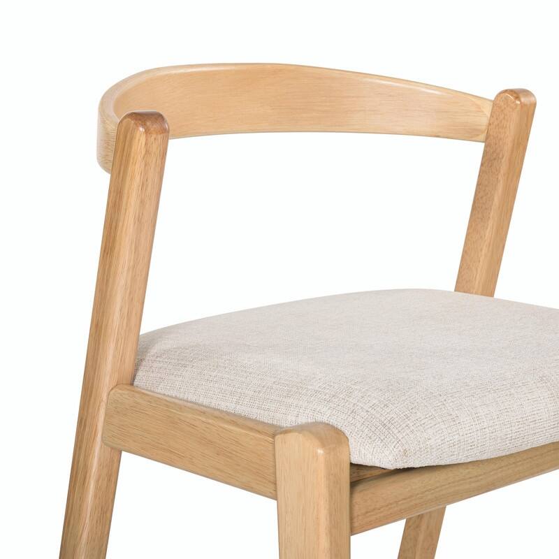 Set of 2 Indoor Rubberwood Barstools