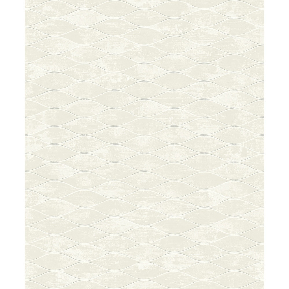 Seabrook Designs Piccola Geometric Horizontal Ogee Non-Woven Unpasted Wallpaper