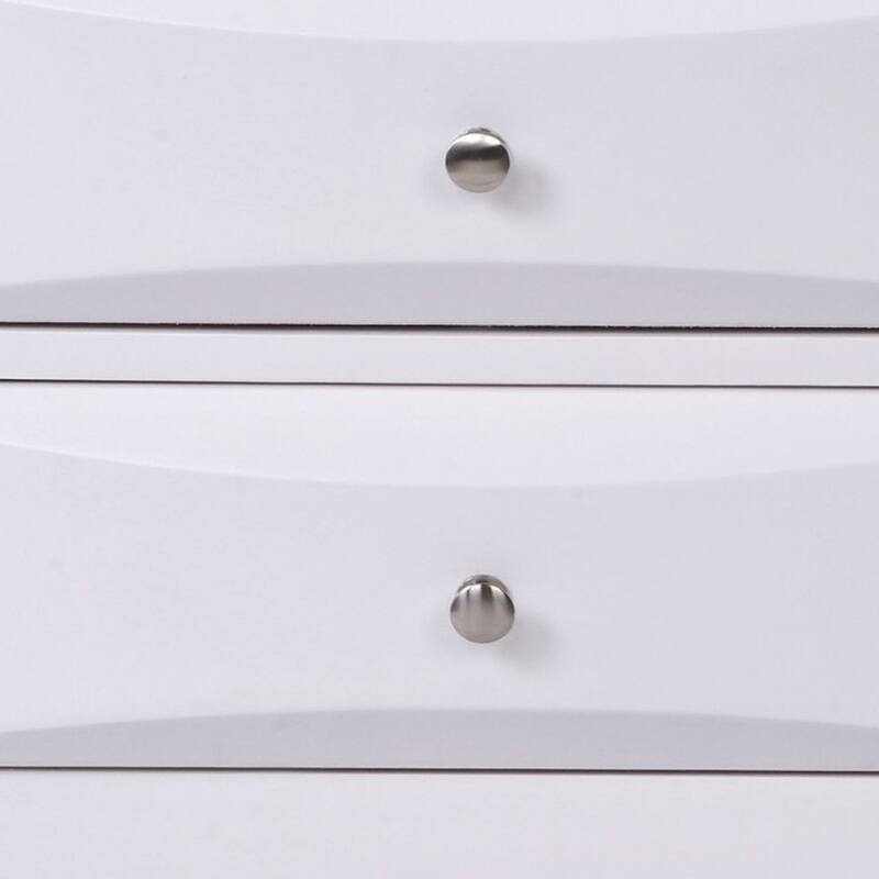 25" Dark Brown Three Drawer Nightstand
