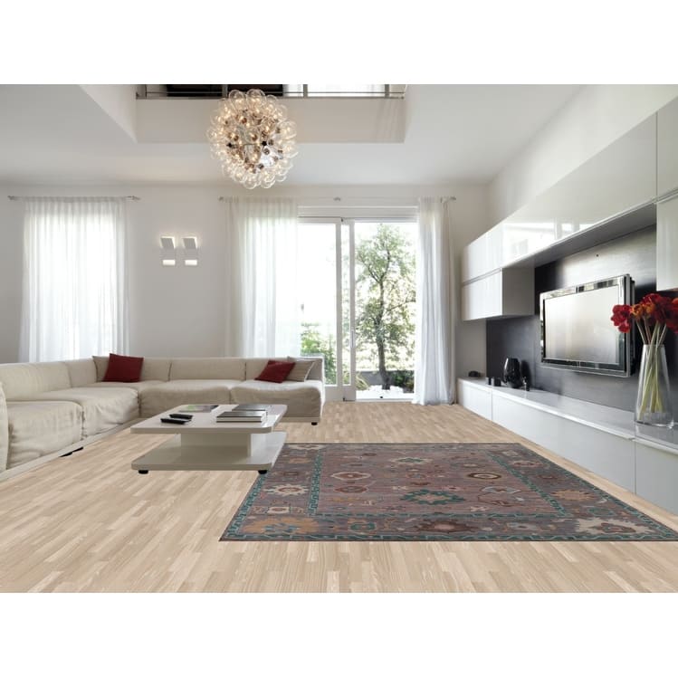 Hand Knotted Oriental 100% Wool Carpet Transitional All-Over Purples Oushak Area Rug - 11' 9'' X 9' 4''