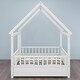 preview thumbnail 4 of 20, Full Size Floor House Bed with Fence Guardrails