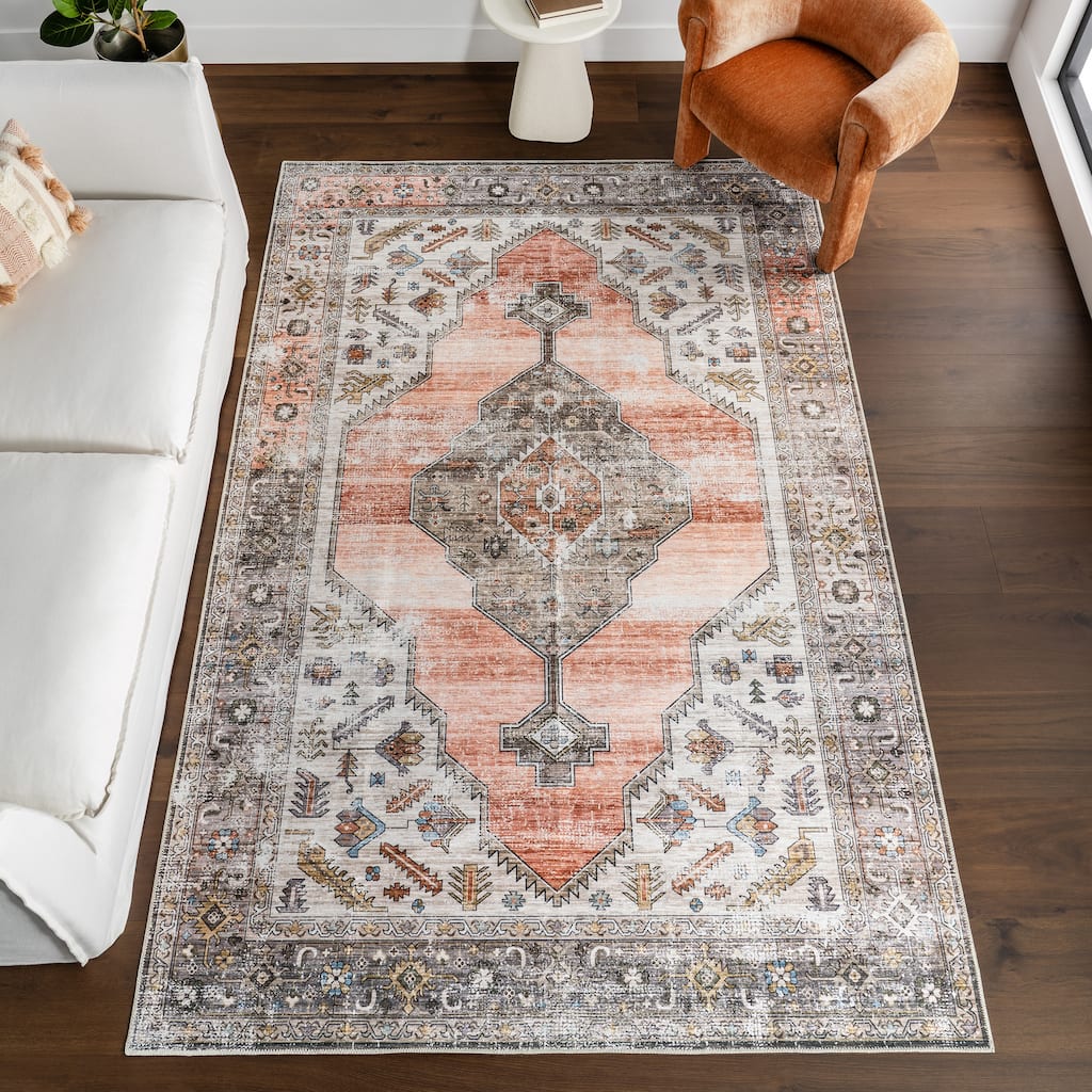Nuloom Sia SplashGuard Vintage Southwestern Machine Washable Area Rug