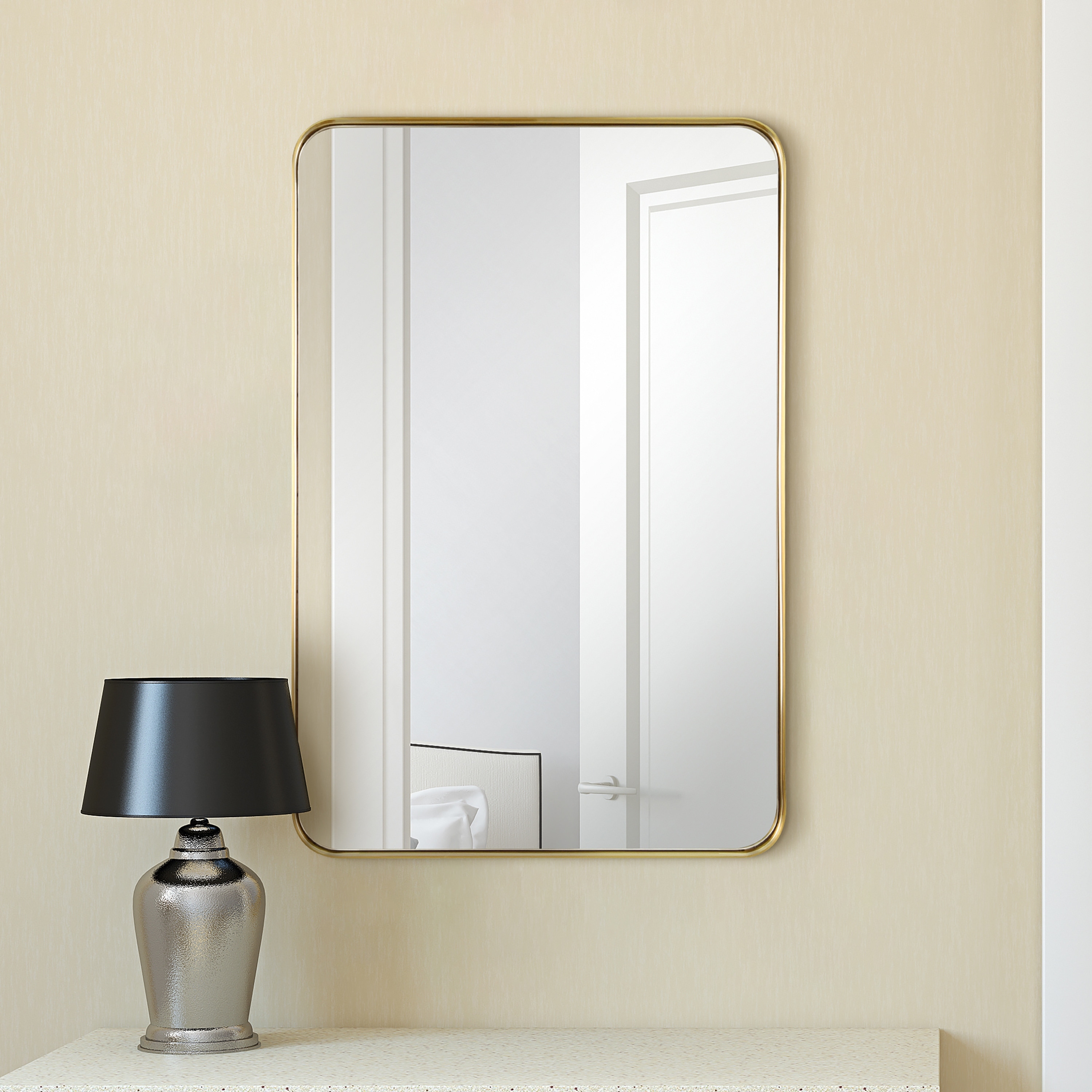 Ultra Stainless Steel Rectangular Wall Mirror