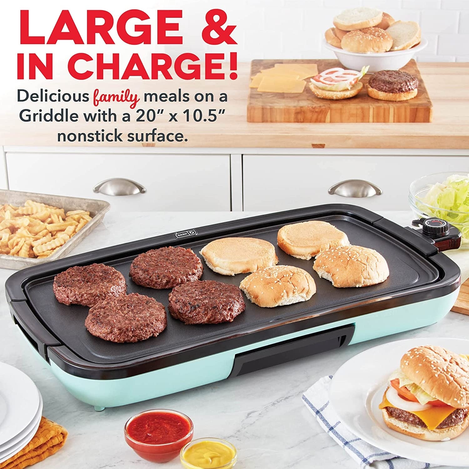 Dash Everyday Nonstick Electric Griddle (Aqua)