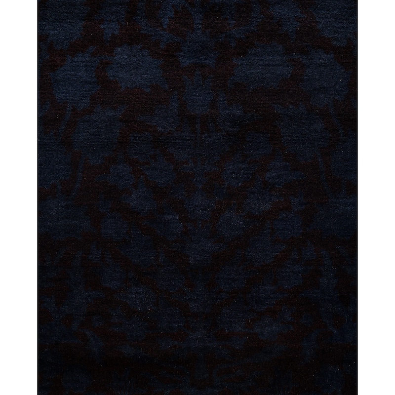 Overdyed One-of-a-Kind Hand-Knotted Area Rug - Black - 2' 7" x 12' 9"
