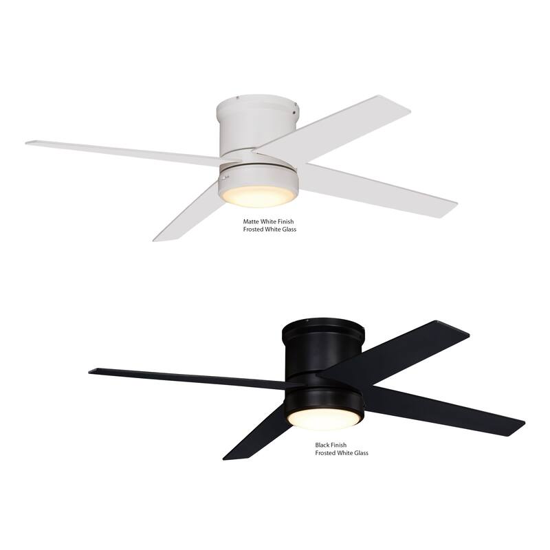 Erie Flush Mount Ceiling Fan with LED Light Kit and Remote