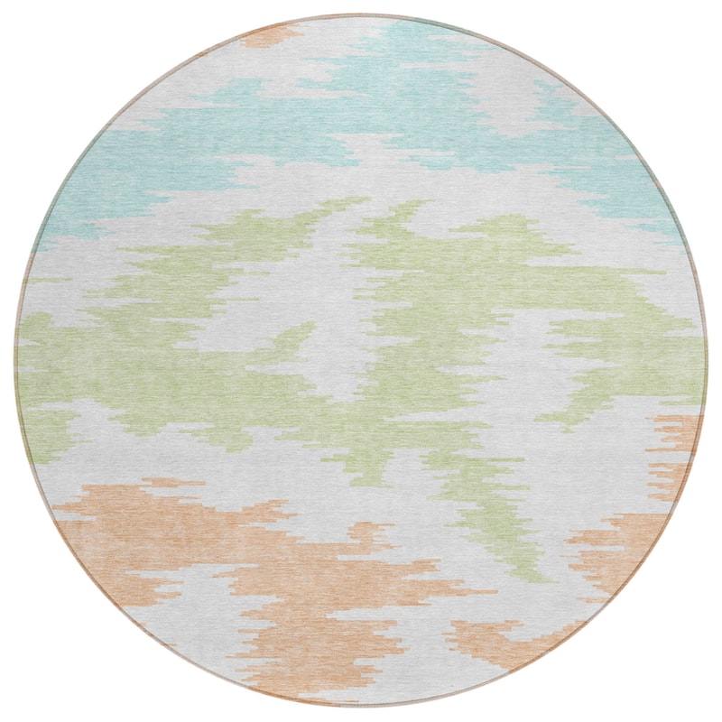 HomeRoots Abstract Transitional Rectangle Outdoor Rug