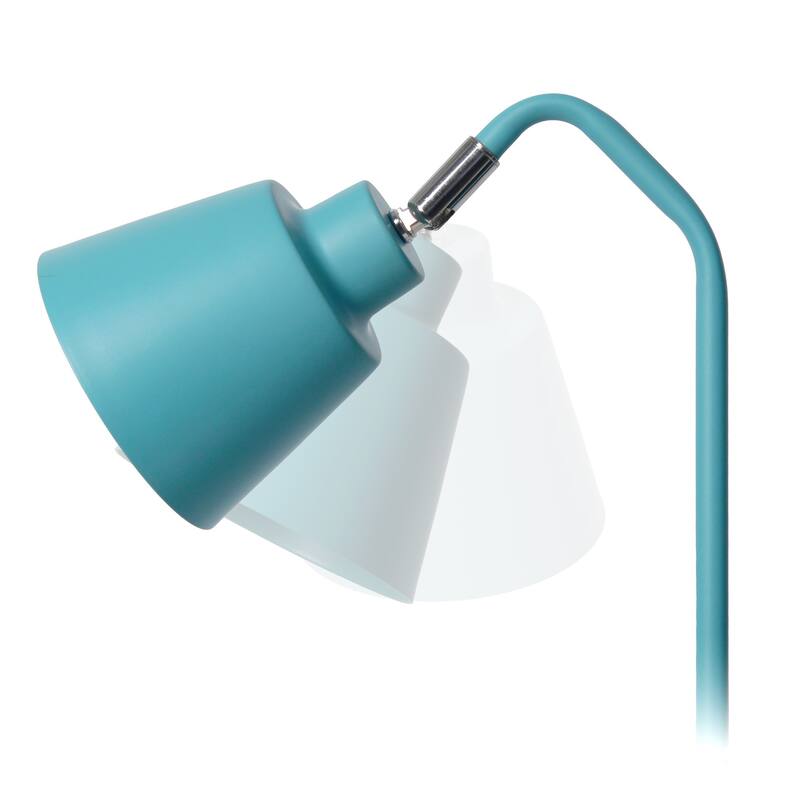 Angled Arm Desk Lamp with Adjustable Cone Shade - 16" - Blue