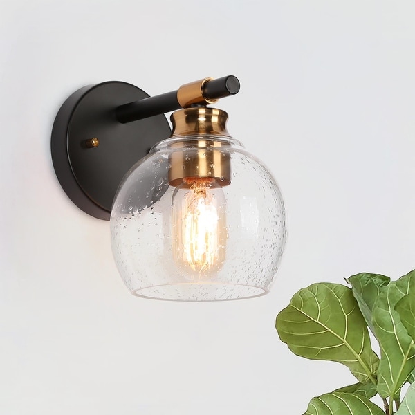 Seeded glass sconce store
