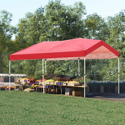 Zenova 10 x 20 Gazebo Tent Canopy Tent Pop-Up Canopy Folding Shelter for Wedding Party - 10*20