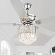 preview thumbnail 55 of 61, Bella Depot 52" Modern Reversible Crystal Ceiling Fan with Remote Control and Light Kit BD-050