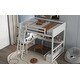preview thumbnail 7 of 30, Full Size LED Loft Bed with L-shaped Desk,USB Charging Station,Bench with 2 Drawers for Bedroom