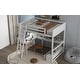 preview thumbnail 23 of 30, Full Size Loft Bed with Built-in L-Shaped Desk, LED Shelf Lighting, USB Charging Ports & Storage Bench, Drawers and Shelves