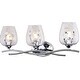 preview thumbnail 1 of 8, Vaxcel Lighting W0512 Wilmette 3 Light 24" Wide Vanity Light Chrome