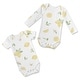 preview thumbnail 1 of 3, Sweet Jojo Designs Lemon Floral Girl 0-6M Baby Clothes Onesies 2 Pack Yellow White Watercolor Boho Bohemian Farmhouse Leaf Fruit