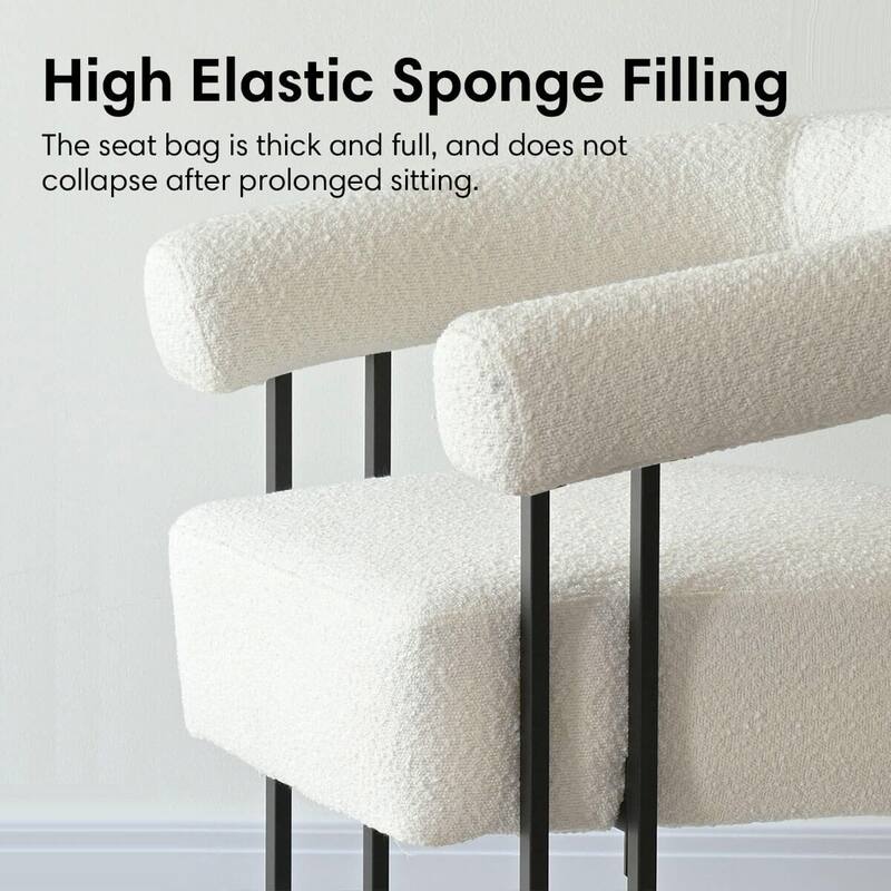 30" Wide Upholstered Boucle Accent Chair