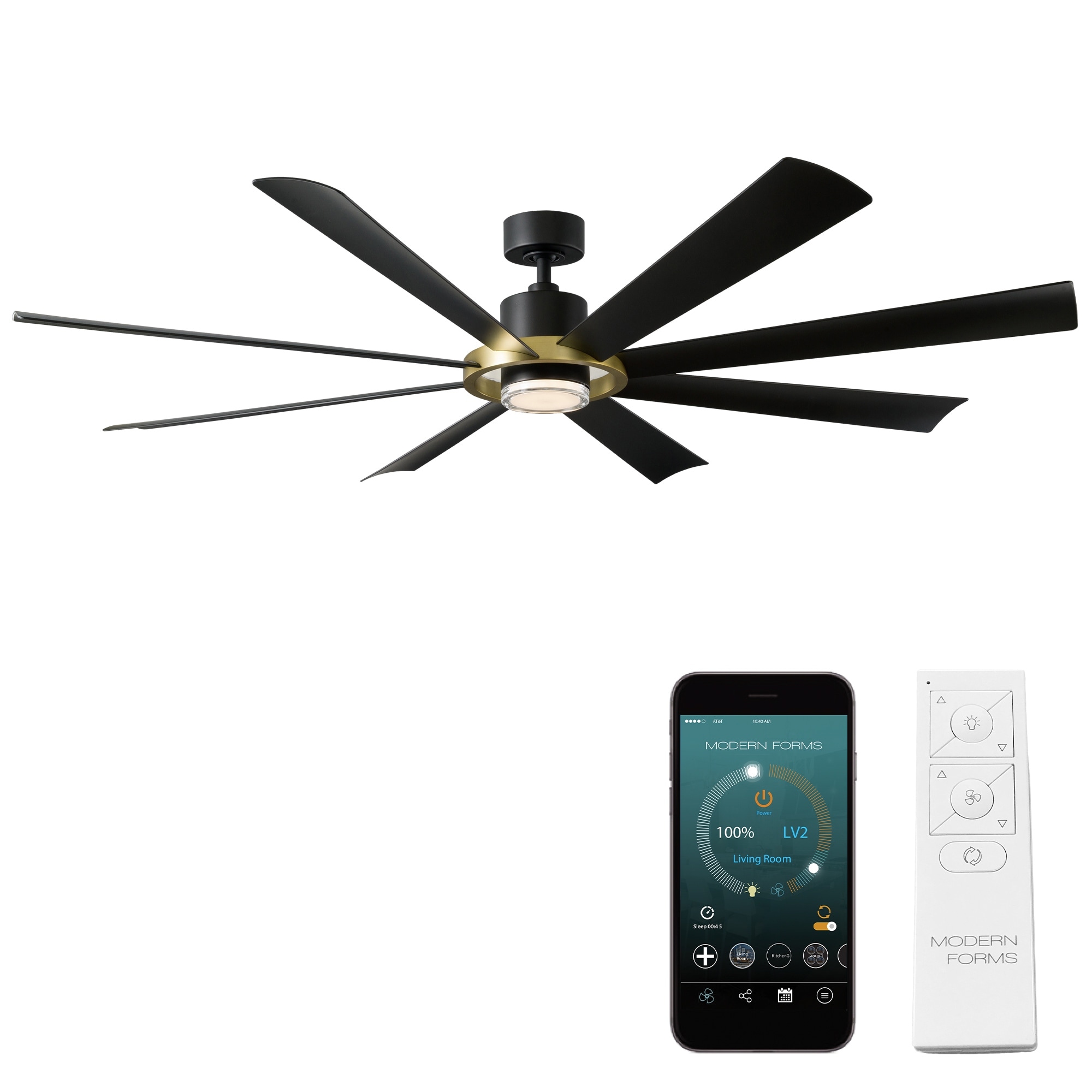 Aura Indoor Outdoor 8-Blade Smart Ceiling Fan 72in with 3000K LED and Remote  Control 72 Bed Bath  Beyond 37361842